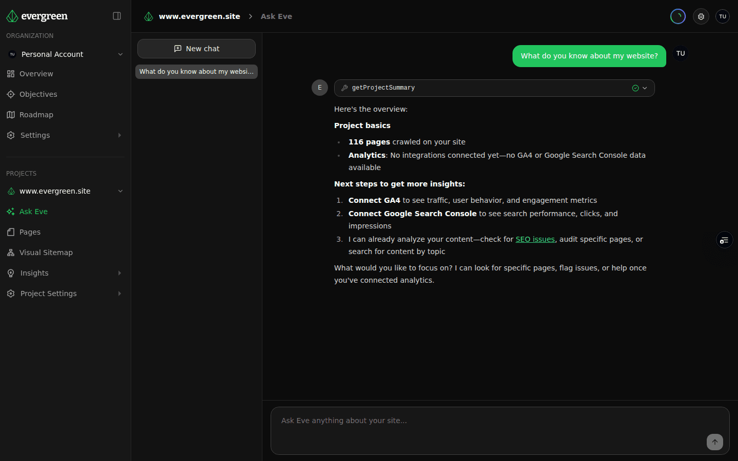Ask Eve screenshot